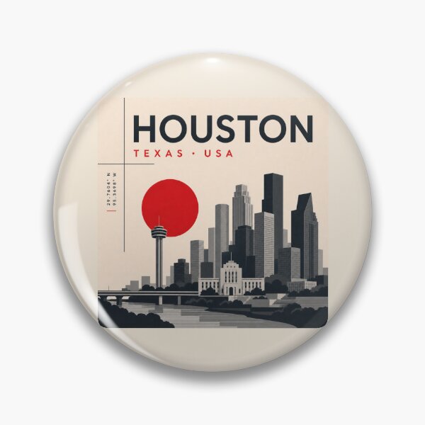 Item preview, Houston swiss style poster designed and sold by CMYKStudio.