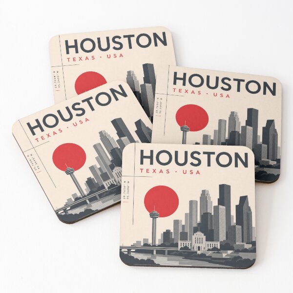 Item preview, Houston swiss style poster designed and sold by CMYKStudio.