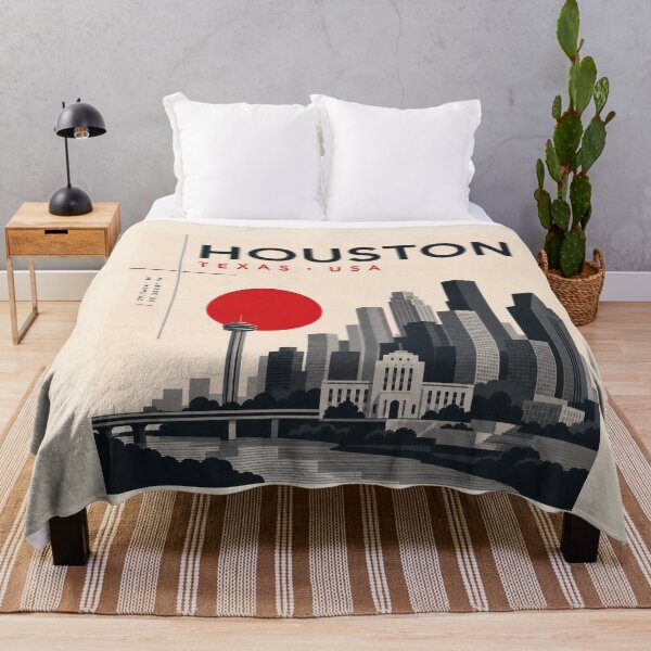 Item preview, Houston swiss style poster designed and sold by CMYKStudio.