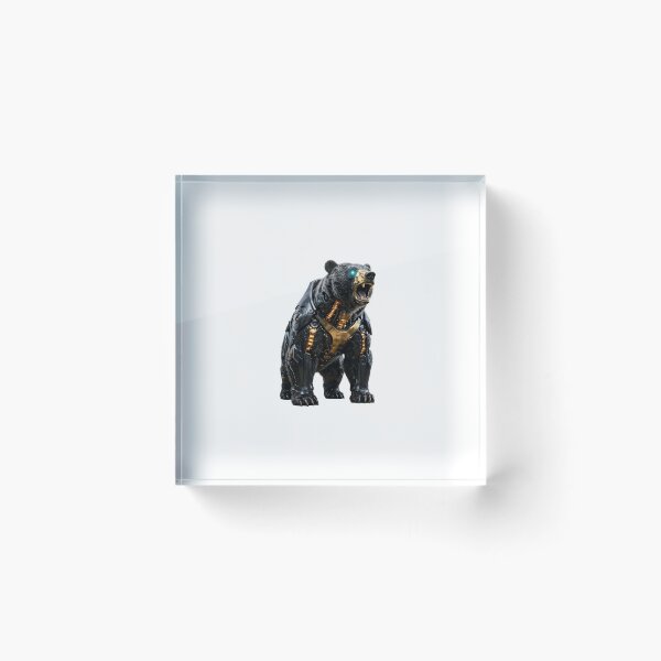 Item preview, The Vantablack Bear - Dark Luxury Wall Street & Stoic Art designed and sold by Chrome cinematic.