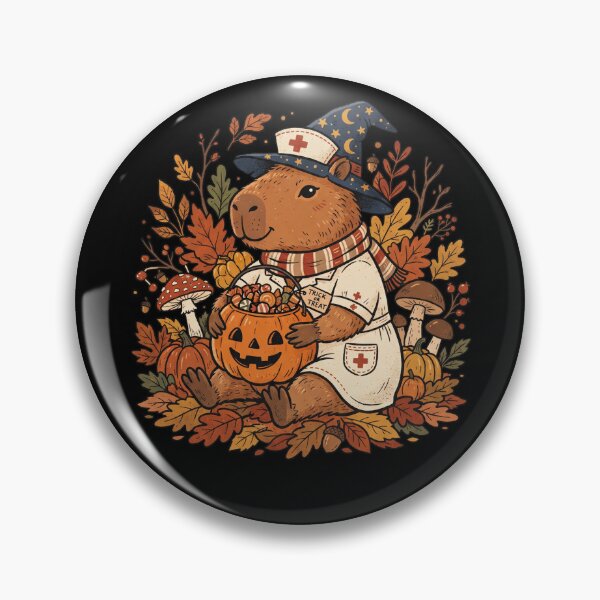 Item preview, Capybara Nurse Halloween Cozy Cottagecore Autumn Fall designed and sold by MTRBSK11.