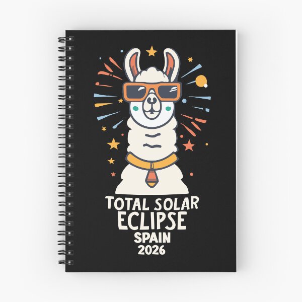 Item preview, Spain 2026 Total Solar Eclipse with a Cool Llama – Funny Astronomy Design designed and sold by EmeraldeaArt.