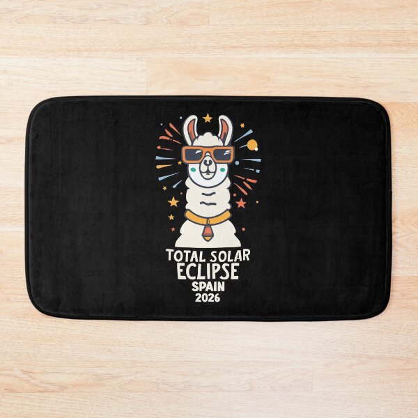 Item preview, Spain 2026 Total Solar Eclipse with a Cool Llama – Funny Astronomy Design designed and sold by EmeraldeaArt.
