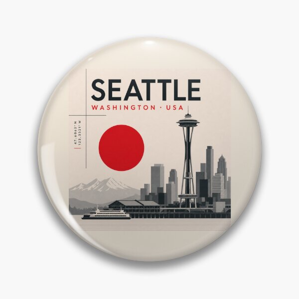 Item preview, Seattle swiss style poster designed and sold by CMYKStudio.