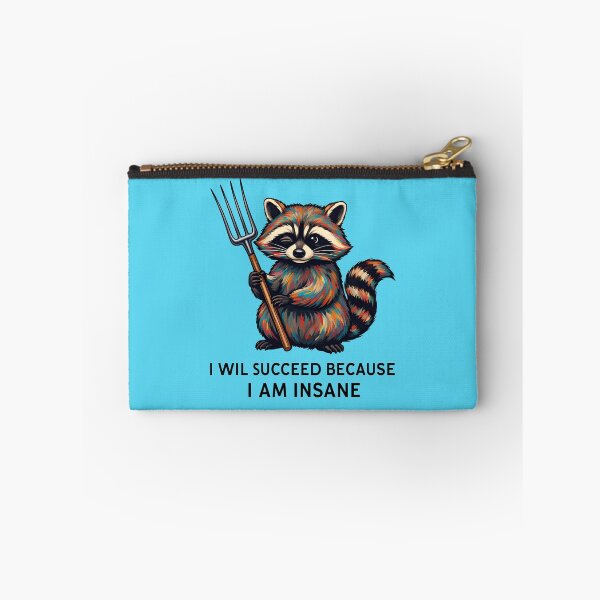 Item preview, I will succeed because I am insane - A colorful raccoon with fork designed and sold by ParadoxParadox.