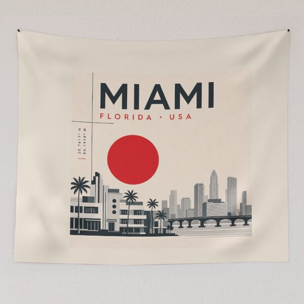 Item preview, Miami swiss style poster designed and sold by CMYKStudio.