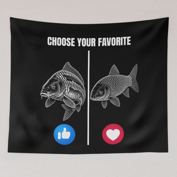 Item preview, Choose Your Favorite - Funny Mirror Vs Grass Carp Angler designed and sold by GeekAnglerStore.