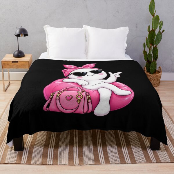 Item preview, Women’s Equality Day – Pink Power Kawaii Girl Sticker - Blacl backgroud designed and sold by StickyDelights.