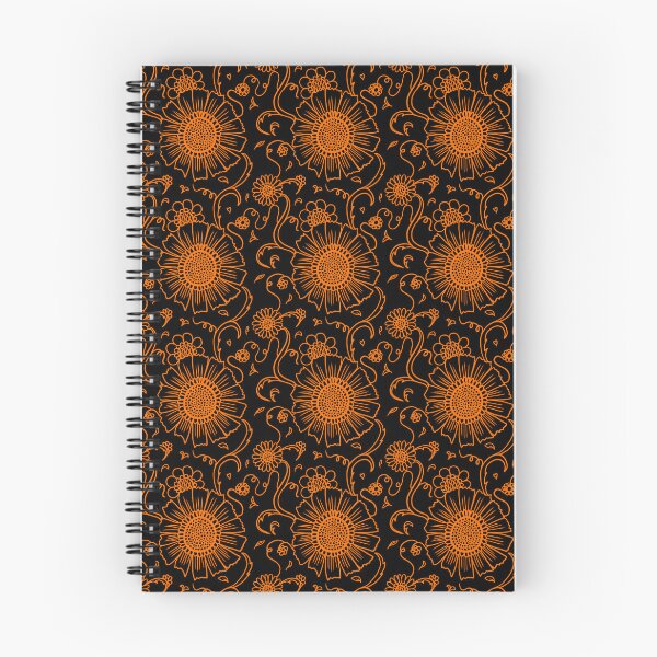 Item preview, Orange floral vines designed and sold by OrangeKoi.