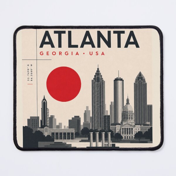 Item preview, Atlanta swiss style poster designed and sold by CMYKStudio.