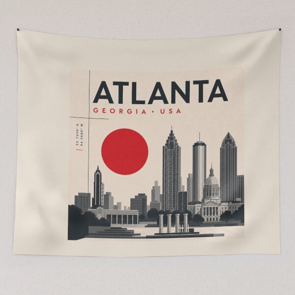 Item preview, Atlanta swiss style poster designed and sold by CMYKStudio.
