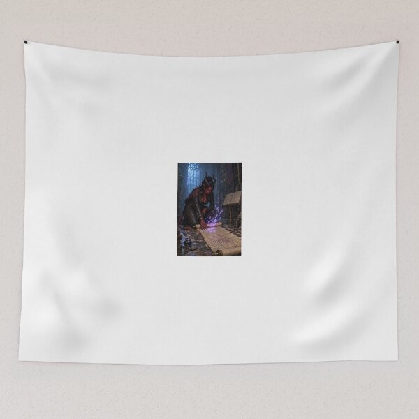 Item preview, Demoness Reading Glowing Magic Scroll designed and sold by CathryneDelamort.