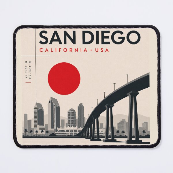 Item preview, San Diego swiss style poster designed and sold by CMYKStudio.