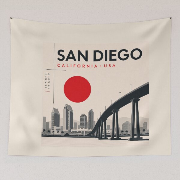 Item preview, San Diego swiss style poster designed and sold by CMYKStudio.