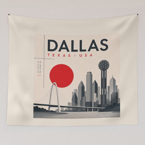 Item preview, Dallas swiss style poster designed and sold by CMYKStudio.