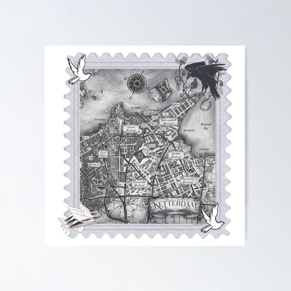 Item preview, Ketterdam, Kerch | Bookish Stamps designed and sold by Nyxander's Bookish Catalogue.