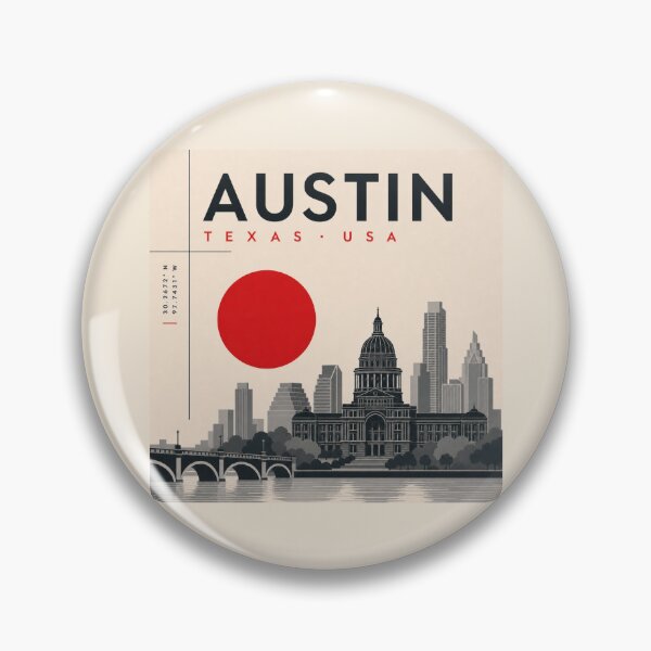 Item preview, Austin swiss style poster designed and sold by CMYKStudio.