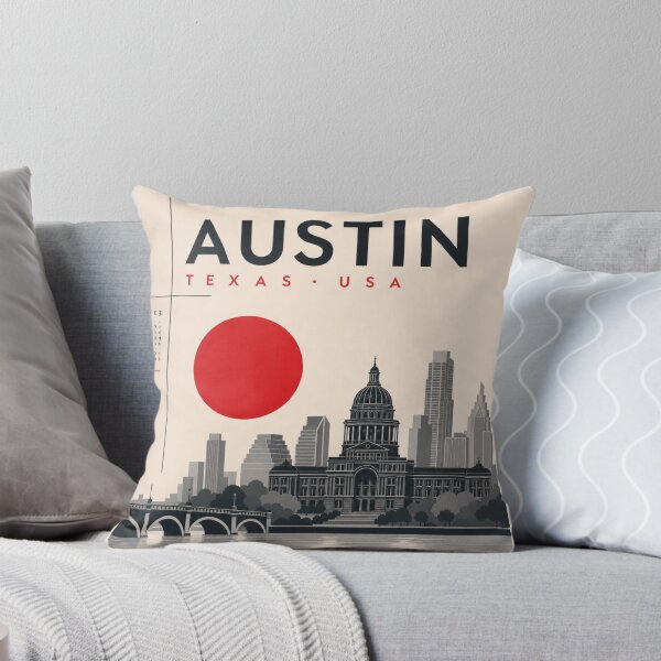 Item preview, Austin swiss style poster designed and sold by CMYKStudio.