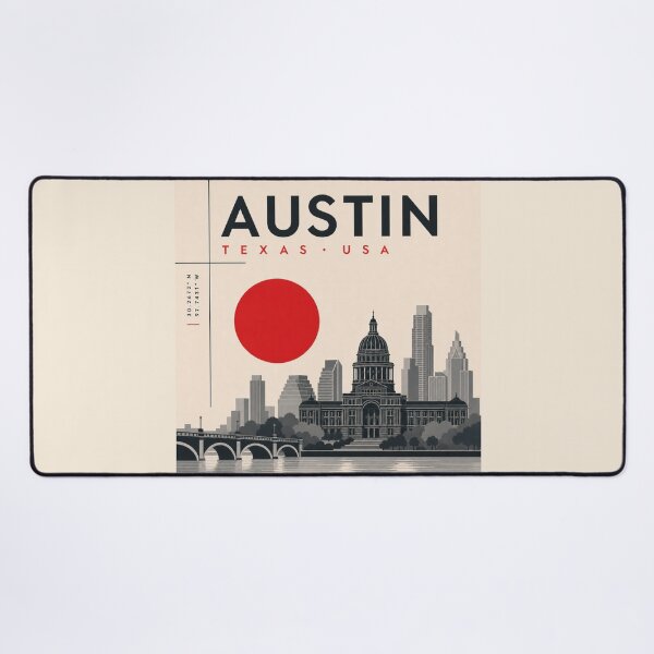 Item preview, Austin swiss style poster designed and sold by CMYKStudio.