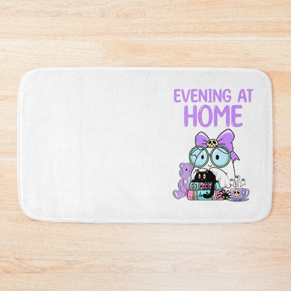 Item preview, Spooky ghost with books and black cat designed and sold by BritishDelights.