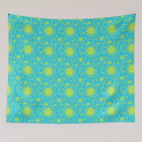 Item preview, Yellow floral vines designed and sold by Studio Ukiyo.