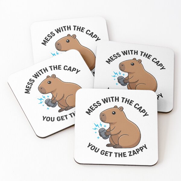 Item preview, Mess With The Capy You Get The Zappy Funny Taser Capybara designed and sold by raedattia.