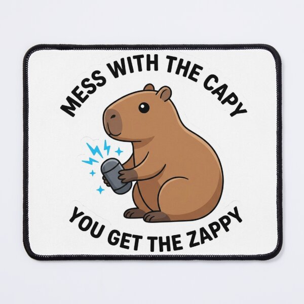 Item preview, Mess With The Capy You Get The Zappy Funny Taser Capybara designed and sold by raedattia.