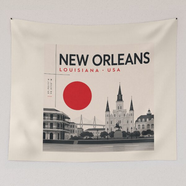 Item preview, New Orleans swiss style poster designed and sold by CMYKStudio.