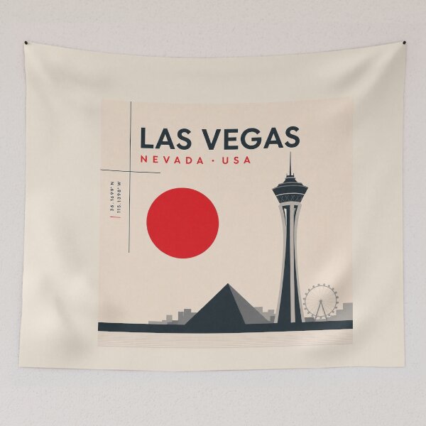 Item preview, Las Vegas swiss style poster designed and sold by CMYKStudio.