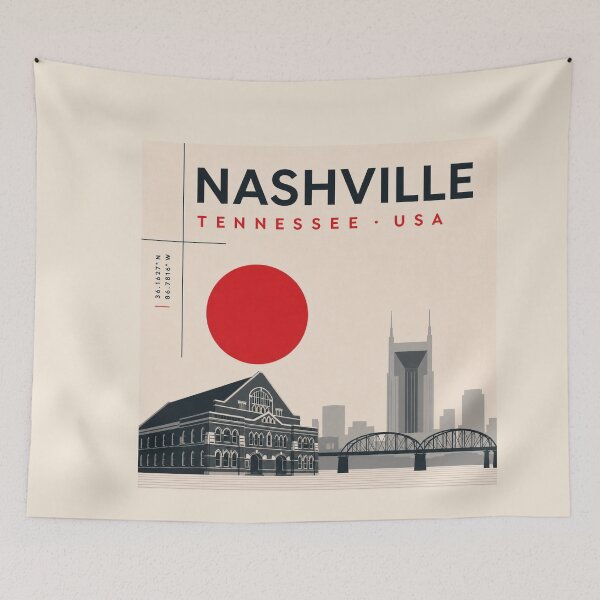 Item preview, Nashville swiss style poster designed and sold by CMYKStudio.
