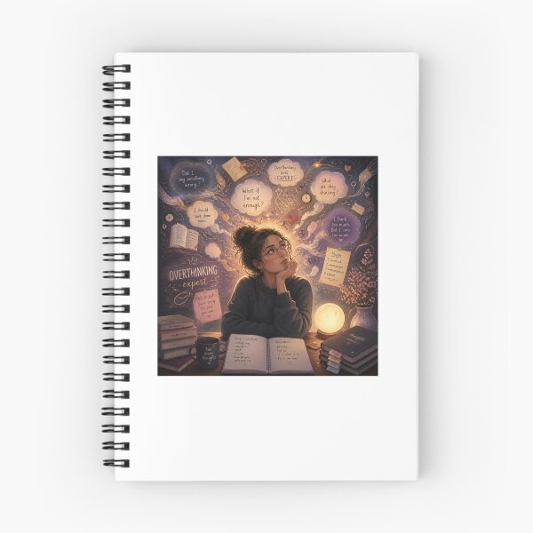 Item preview, Overthinking Expert Girl Aesthetic Art designed and sold by DoodleDynamo96.