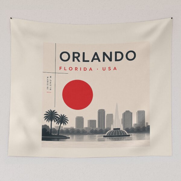 Item preview, Orlando swiss style poster designed and sold by CMYKStudio.