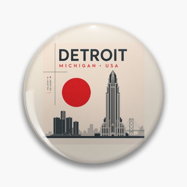 Item preview, Detroit swiss style poster designed and sold by CMYKStudio.