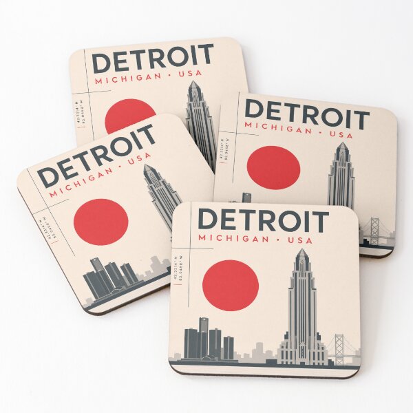 Item preview, Detroit swiss style poster designed and sold by CMYKStudio.