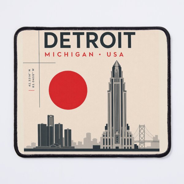 Item preview, Detroit swiss style poster designed and sold by CMYKStudio.