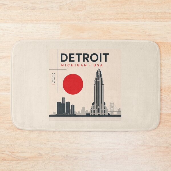 Item preview, Detroit swiss style poster designed and sold by CMYKStudio.