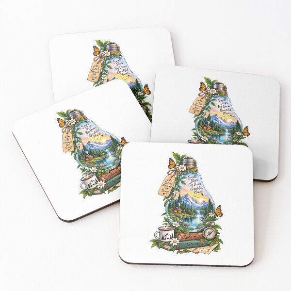 Item preview, Small Steps Big Dreams Beautiful Places – Nature Travel Adventure Sticker designed and sold by Ishratparween11.