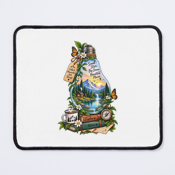 Item preview, Small Steps Big Dreams Beautiful Places – Nature Travel Adventure Sticker designed and sold by Ishratparween11.