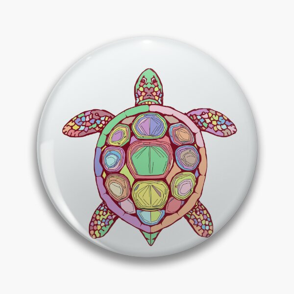 Item preview, Colorful Stained Glass Sea Turtle Mosaic Ocean Life Art designed and sold by VibeShift Studio.