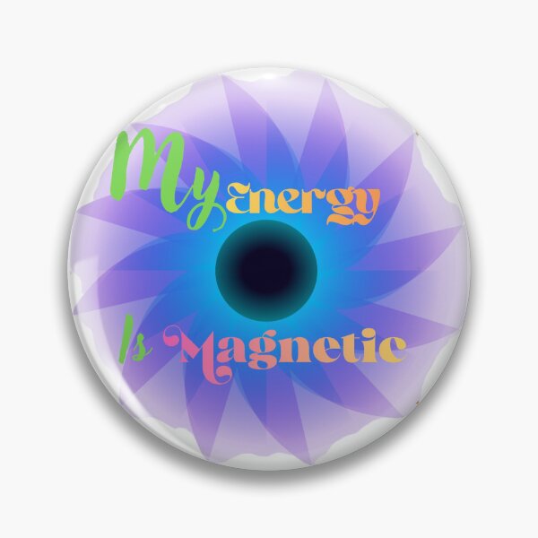Item preview, My Energy is Magnetic Purple Floral Sacred Art designed and sold by NikBrin Prevail .
