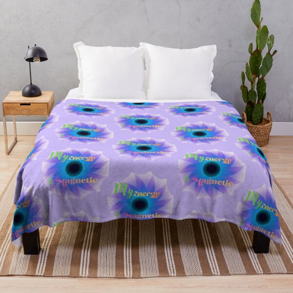 Item preview, My Energy is Magnetic Purple Floral Sacred Art designed and sold by NikBrin Prevail .