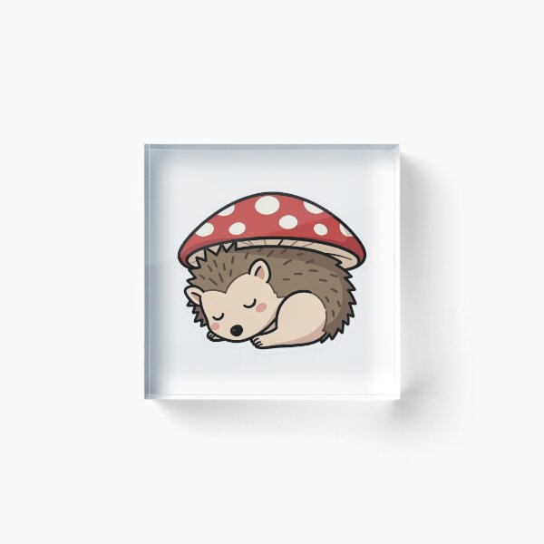 Item preview, Sleepy Hedgehog Under a Mushroom designed and sold by mrshadow113.