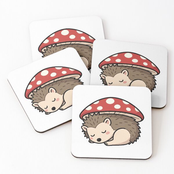 Item preview, Sleepy Hedgehog Under a Mushroom designed and sold by mrshadow113.