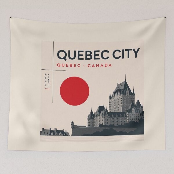 Item preview, Quebec City swiss style poster designed and sold by CMYKStudio.