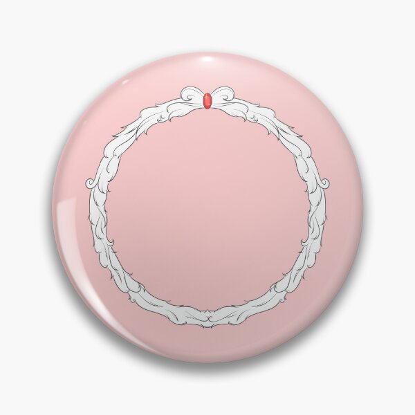 Item preview, Round Vintage Feather Frame with Red Ruby Gem Decor designed and sold by ubborn.
