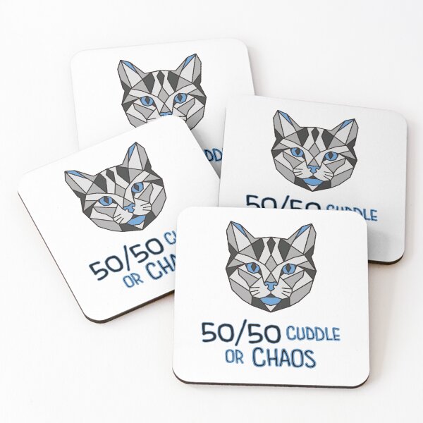 Item preview, Geometric American Shorthair Cat - 50/50 Cuddle or Chaos designed and sold by AnimalsKnowAll.