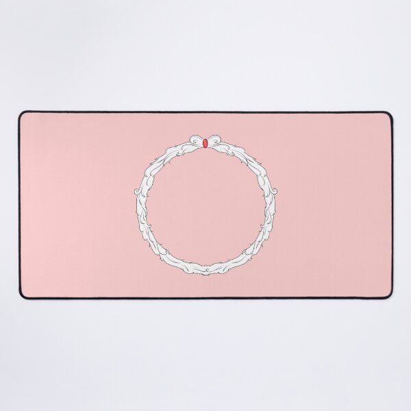 Item preview, Round Vintage Feather Frame with Red Ruby Gem Decor designed and sold by ubborn.