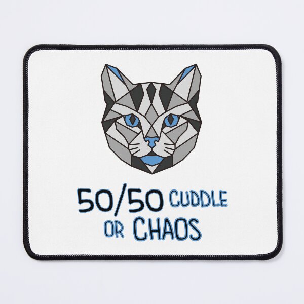 Item preview, Geometric American Shorthair Cat - 50/50 Cuddle or Chaos designed and sold by AnimalsKnowAll.