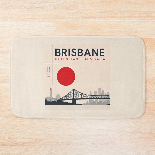 Item preview, Brisbane swiss style poster designed and sold by CMYKStudio.