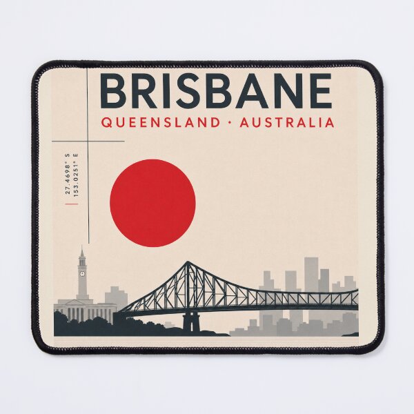 Item preview, Brisbane swiss style poster designed and sold by CMYKStudio.